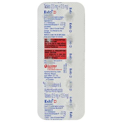Eslo D Tablet 10'S - Hypertension-Cal