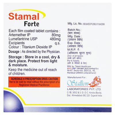 STAMAL FORTE Tablet 6's - Malarial