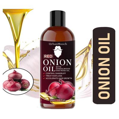 UrbanMooch Red Onion Hair Oil - Sandalwood and Rose Oil 60 ml - Hair Oils