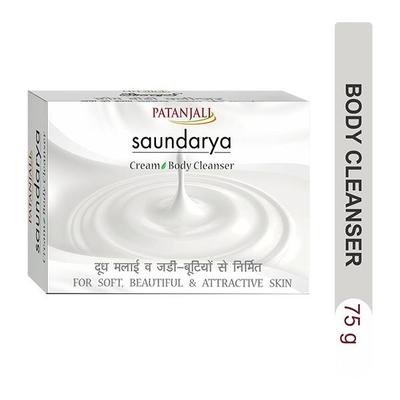 Patanjali Body Cleanser - Saundarya Cream 75 gm - Soaps