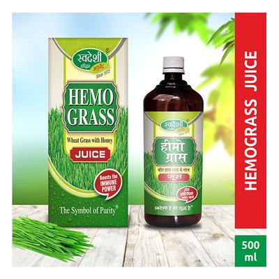 Swadeshi Ayurved Hemo Grass Ras Juice 500 ml - Ayurvedic Juices