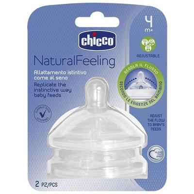 Chicco Natural Feeling 4M+ Adjustable Teat 2's - Feeding & Nursing