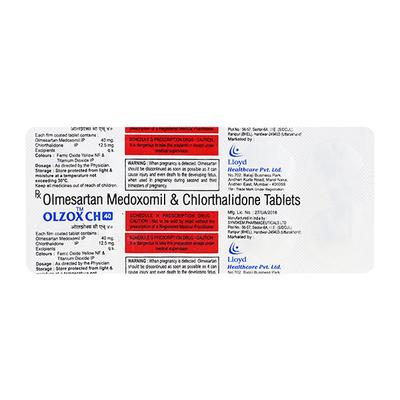 Olzox CH 40/12.5mg Tablet 10'S - Hypertension-Ang