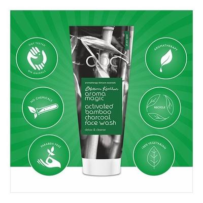 Aroma Magic Activated Bamboo Charcoal Face Wash 100 ml - Face Wash & Cleansers