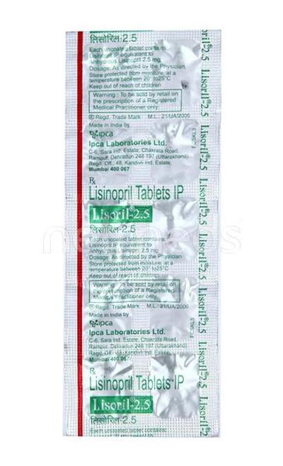 Lisoril 2.5mg Tablet 10'S - Hypertension-ACE