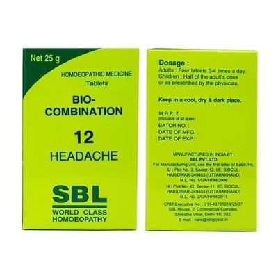 SBL Bio-Combination 12 Tablet 25 gm - Bio-Combination