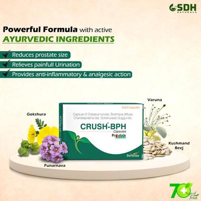 Shree Dhanwantri Herbals Crush-BPH Capsule (Pack of 4 x 10's) - Speciality Medicines