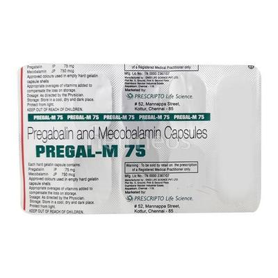 Pregal M 75mg Capsule 10'S - Neuropathic Pain-Dru
