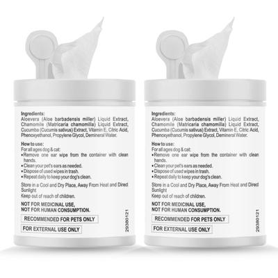 Petvit Ear Cleansing Wipes - For Dogs and Cats (Pack of 2 x 50s) 1's - Pet accessories