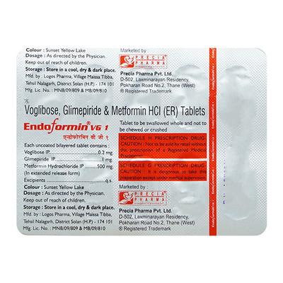 ENDOFORMIN VG 1/500/0.2mg Tablet 10's - Diabetes-Ant