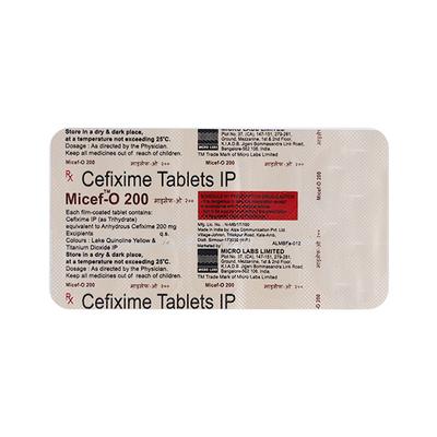 Micef O 200mg Tablet 10'S - Bacterial Infections-Cep