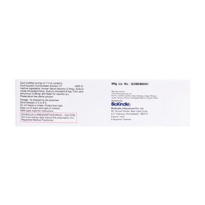REPOMIA 4000iu Prefilled Syringe(Pfs) 1ml - Haematopoiesis-Hae