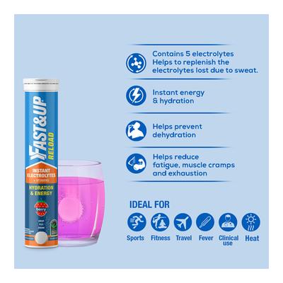 Fast&Up Reload Hydration & Energy Effervescent Tablet - Berry Flavour 20's - Energy Drinks