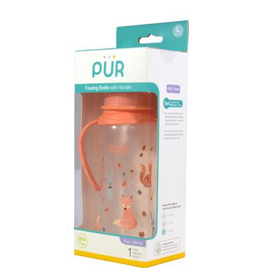 Pur Feeding Bottle with Handle - Orange 250 ml - Feeding & Nursing