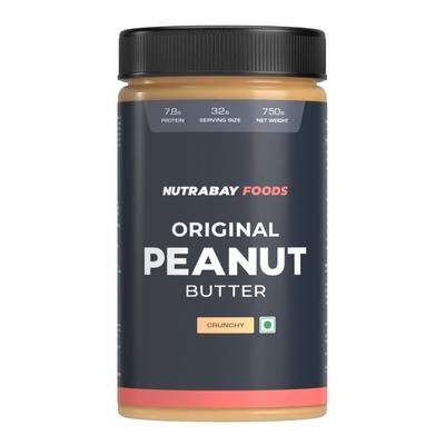 Nutrabay Foods Original Peanut Butter - Crunchy 750 gm - Weight Loss