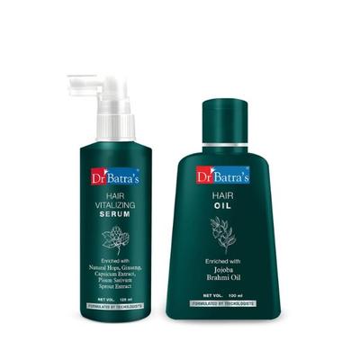 Dr Batra's Hair Vitalizing Serum 125 ml + Hair Oil 200 ml - Hair Treatment
