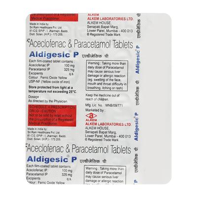 Aldigesic P Tablet 15'S - Pain relief-Nsa
