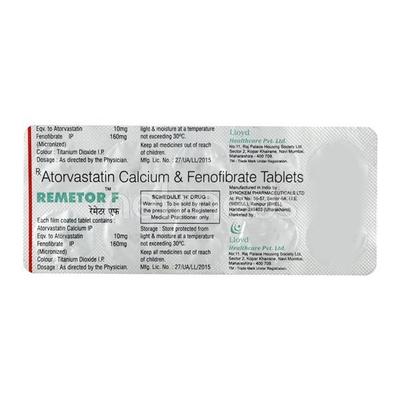Remetor F 10mg Tablet 10'S - High Cholesterol-Dys