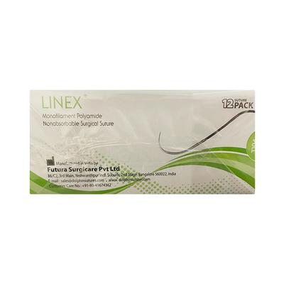 Dolphin Linex Monofilament Ployamide Nylon Suture (FS 3336) (100 cm) (2-0) - Black - Sutures
