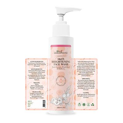Satthwa Skin Brightening Face Wash - Peach Extracts, Witch Hazel & Mulberry 100 ml - Face Washes