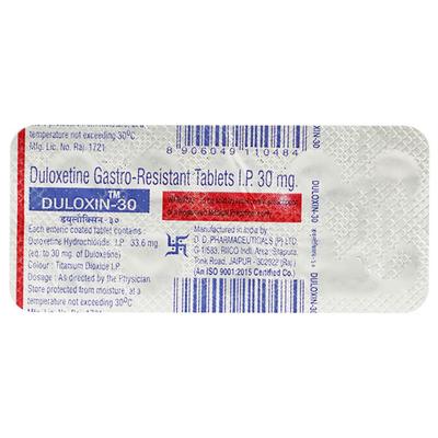 DULOXIN 30mg Tablet 10's - Depression-Ant