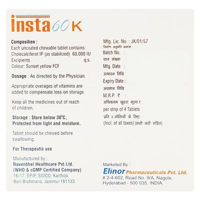 INSTA 60k Tablet 4's - Supplements-Vit
