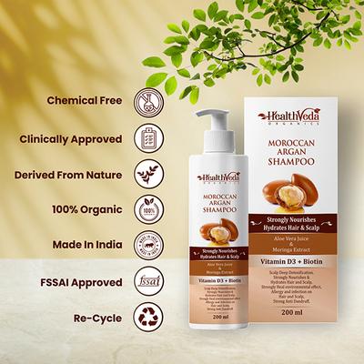 Health Veda Moroccan Argan Shampoo 200 ml - Shampoos