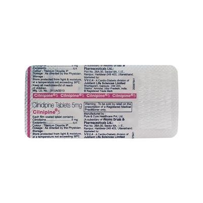 Cilnipine 5mg Tablet 10'S - Hypertension-Cal