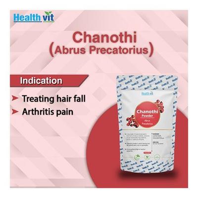 HealthVit Natural Chanothi (Abrus Precatorius) Powder 100 gm - Herbal Dietary Supplement