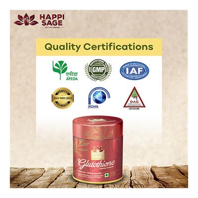 Happi Sage Glutathione Organic Veg Capsule 30's - Herbal Dietary Supplement