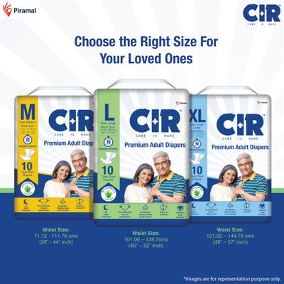 CIR Premium Adult Diapers - Tape (L) 10's - Adult Diapers & Pads
