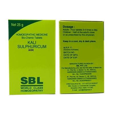 SBL Kali Sulphuricum 30X Tablet 25 gm - Triturations (Homeo Tablets)