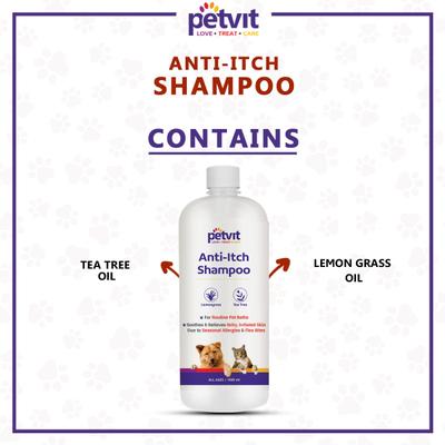 Petvit Anti Itch Shampoo - For All Breeds Dogs & Cats 1000 ml - Pet Grooming