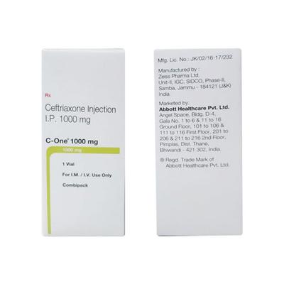 C One 1000mg Injection 1'S - Bacterial Infections-Cep