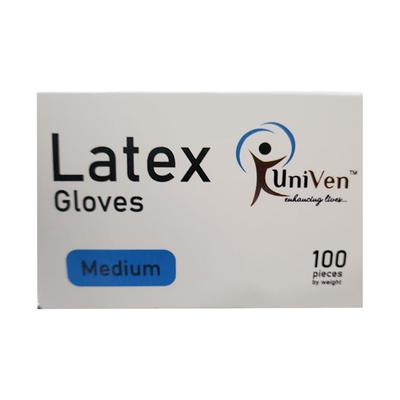 UniVen Latex Gloves (M) 100's - Gloves - S