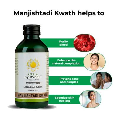 Kerala Ayurveda Manjishtadi Kwath Tonic 200 ml - Speciality Medicines