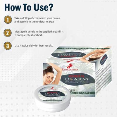 Zenius U Arm Whitening Cream for Underarms 50 gm - Personal Care (Ayush)