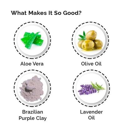 Greenberry Organics Brazilian Rainforest Purple Clay Mask 100 gm - Masks & Peels