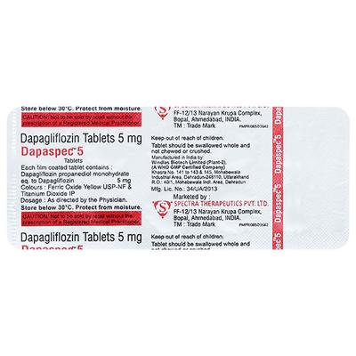 DAPASPEC 5 Tablet 10's - Diabetes-Ant