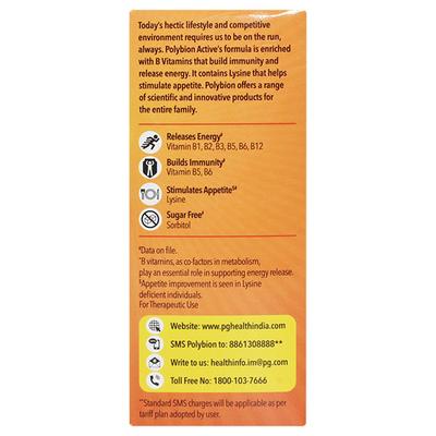 POLYBION ACTIVE New Sugar Free Mango Flavour Syrup 100ml - Supplements-Vam