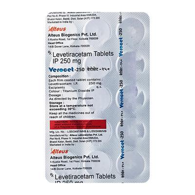 VEROCET 250 Tablet 15's - Epilepsy/Convulsion-Ant