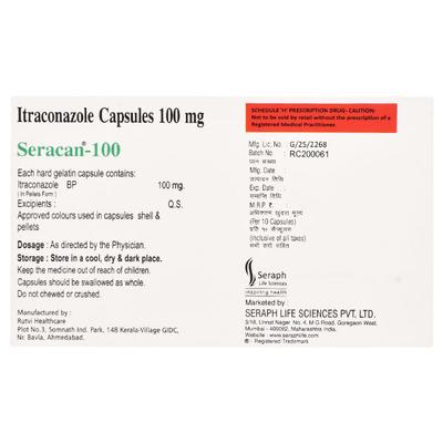 SERACAN 100mg Capsule 10's - Fungal Infections-Anf