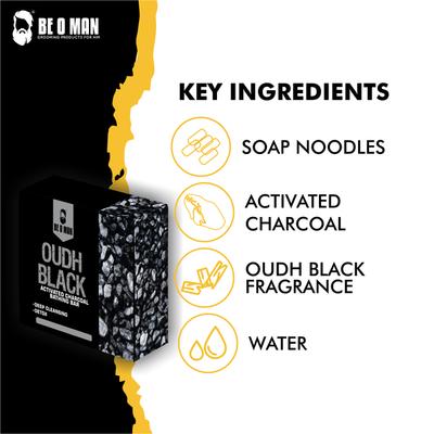 Beoman Bathing Saop - Oudh Black & Activated Charcoal 125 gm - Soaps