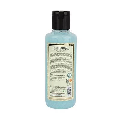 Khadi Natural Herbal Face Wash - Aloevera with Face Scrub 210 ml - Face Scrubs
