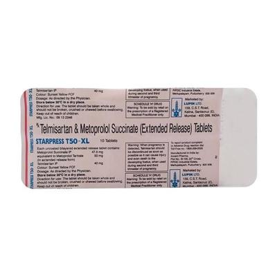 Starpress T XL 50mg Tablet 10'S - Hypertension-Ang