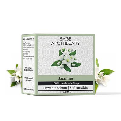 Sage Apothecary Jasmine Soap 100 gm - Shower Gels & Body Wash