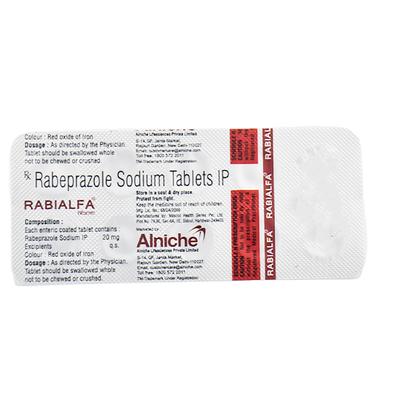 Rabialfa 20mg Tablet 10'S - Ulcer/Reflux/Flatulence-Aaa