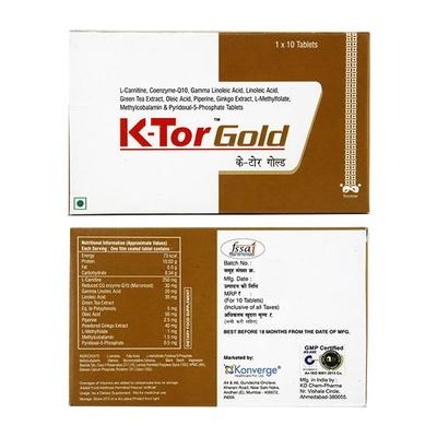 K Tor Gold 250mg Tablet 10'S - Supplements-Sup