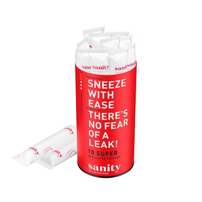 Sanity Applicator Tampons (Pack of 10) - Super - Tampons