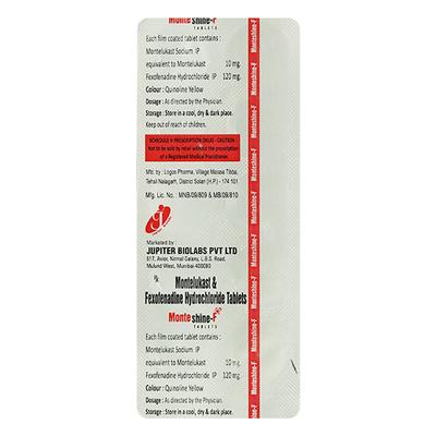 MONTESHINE F 10/120mg Tablet 10's - Allergies-Ant